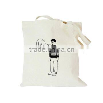 2015 new design cotton tote bag for shopping