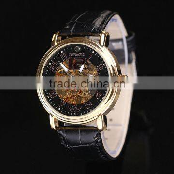 wholesale leather luxury watch brand , mechanical man watch luxury