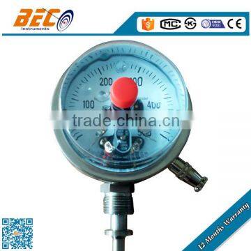 Chrome plated steel electric contact high temperature flow meter