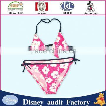 fashion print flowers Swimming Wear Newest Sexy Young Girl Beach Swimming Wear