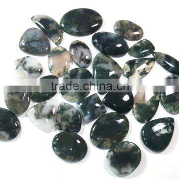 Natural Moss Agate stone natural semi precious stones wholesale loose cabochon gemstones authentic gemstones