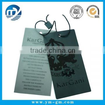 Black oem paper hang tags for clothing