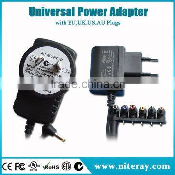 Right angle dc power plug adapter / ac dc adapter 12v 2a with CE RoHS UL FCC C-Tick SAA BEAB GS