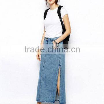 Excellent quality manufacture blank long knitted maxi skirts