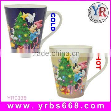 Merry christmas gift sublimation magic coffee and milk mug