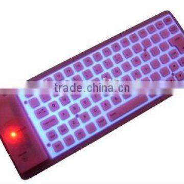 computer silica gel keyboard with led light