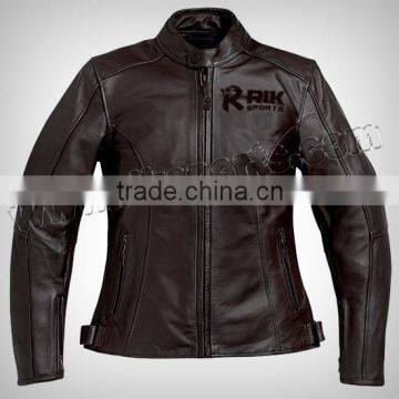 Quality Black Women Motorbike Leather Jacket, Motorcycle Clothing Black Quality Leather Racing Jacket