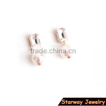 NEW Style SW16604 Rhinestone Pearl Earring Stud/