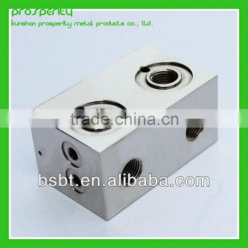 custom high quality nickel plated brass valve block