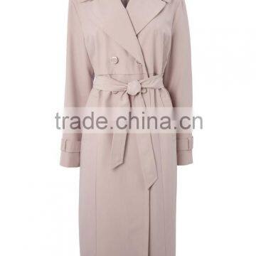 fashion dresses women clothing Pink Long trench coat high quality jacket