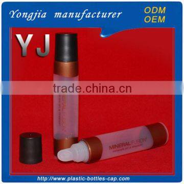 Round plstic 10g lip gloss tube for cosmetic package