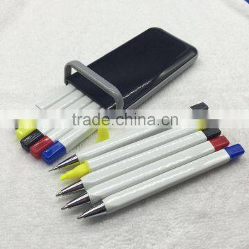 Hot selling 5 in 1 Gift pen set with ball pen, pencil, highlighter pen                        
                                                Quality Choice
