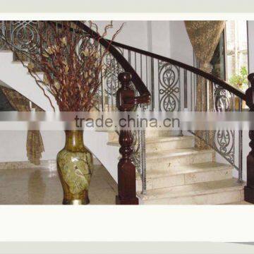 wrought iron stair handrail wall mounted