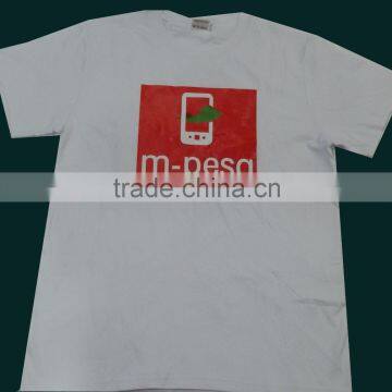 Cheap white t-shirt custom t shirt printing for advertising