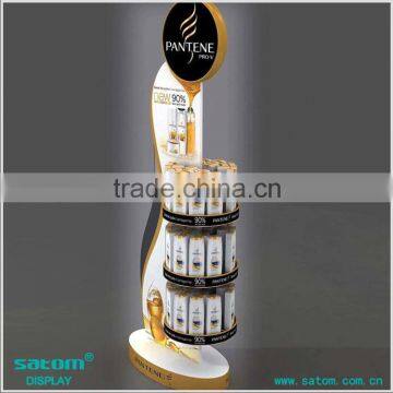 High-Precision Printing Rotating Floor Shampoo/Milk Display Stands