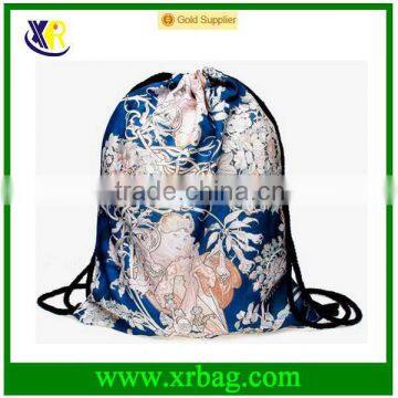 Women Mochila Man Gym bags Travel Backpack Blue Mucha Printing Sport Drawstring Bag