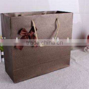 2015 Hot sale high quality gift paper bag fancy useful customize bow craft paper bag