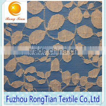 A New Design Leaves Pattern Cotton Lace Fabric for Decorative photo-3