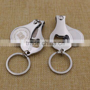 Custom practical finger nail clippers/toe nail clipper bottle opener with laser printing logo