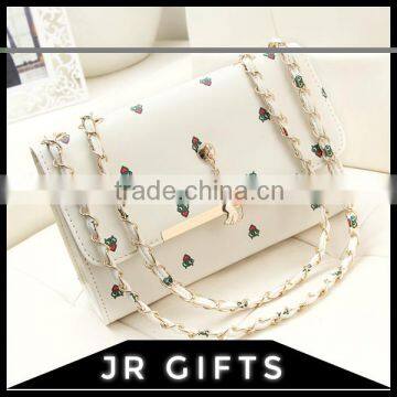 Modern Design Advanced White PU Bag With Buckle