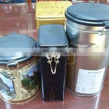 Metal hinged lid tins