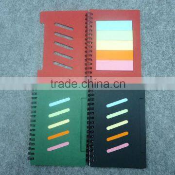 2013 die-cut sprial notebook with sticky memo pad