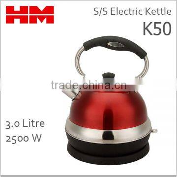 Stainless Steel Large Electric Kettle K50 Red