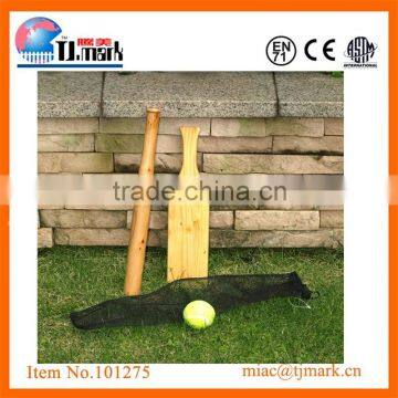 Funny Garden Game Natural Color Soft Ball Tennis Ball Cricket Bat