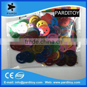 Smiley face custom confetti shape for wedding party