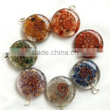 Orgone Disc Chakra Pendant Set | Orgone-Orgonite Disc Set | Chakra Wholesale Sets