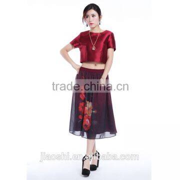 2016 New Arrival A-line Ladies Formal Red Long Skirt Suit Wholesale photo-3