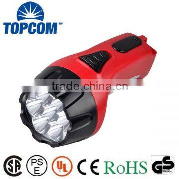 Rechrageable Powerful Flashlight Emergency Plastic Body 7+4 LED Flashlight LED Rechargable