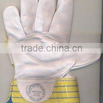 PURE CHROME CANVAS LEATHER HAND GLOVES / HEAVY DUTY GLOVES