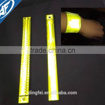 Wholesale EN13356 PVC reflective slap band,snap wristband,slap bracelet for safety