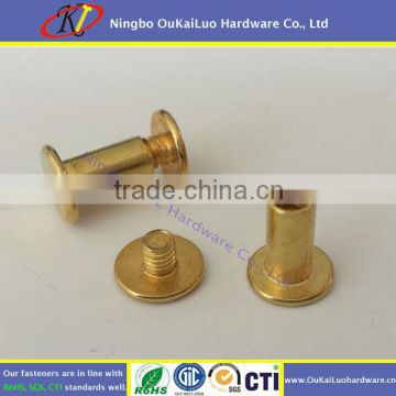 M3.5 Brass thin head hollow rivet