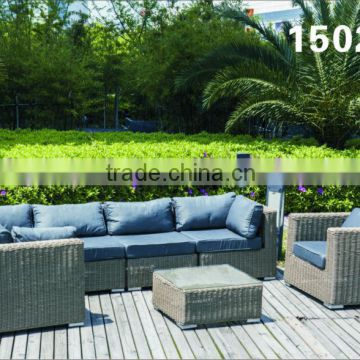 Alunimium round rattan sofa set outdoor furniture