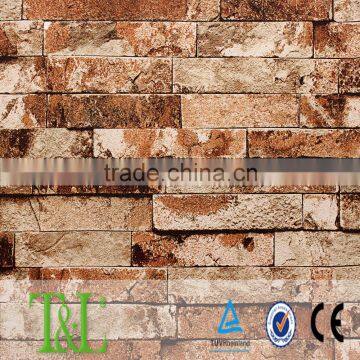 3D Classic Brick Shape PVC Wallpapers for administration/ commerce/ entertainment/ househould