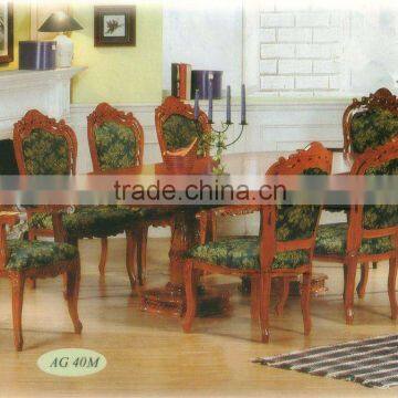 Teak Dining Set Classic design Bunga Setangkai 1 Indoor Furniture