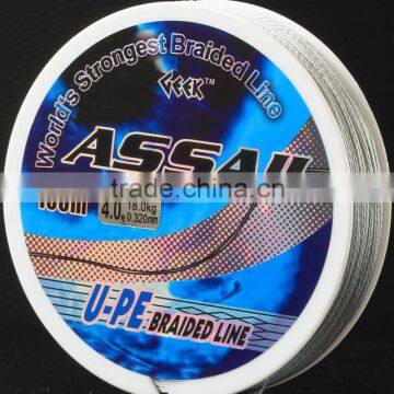 PE braid fishing line, high abrasion resistance, super strength, smooth surface, suitable seawater/freshwater, durability