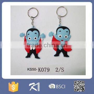 Xiamen Halloween decor pvc rubber keychain