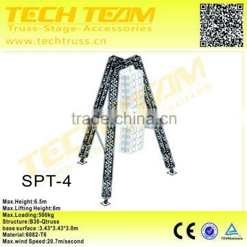 aluminum speaker truss tower, audio truss tower ,array line speakers truss for sale