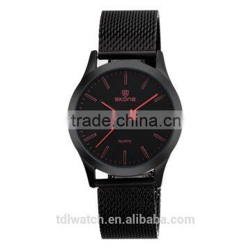 skone brand 7345 Black face Chinese Wholesale Watches ip black woven