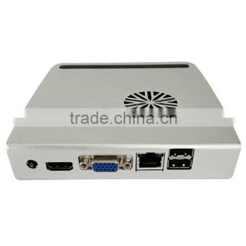 Ultra Mini PC Celeron 1037U 1.8GHZ with fan Intel HD dual core low power support 1080p 4 USB 2.0 RAM 2G 8G SSD