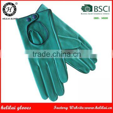 Helilai Hot Selling Ladies Unlined Sheep Leather Gloves Women Winter Leather Motorcycle Gloves photo-2