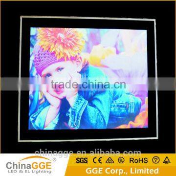 LED photo frame with magnetic edge lit poster frame