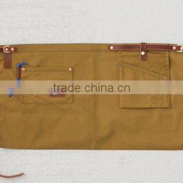 Custom high quality canvas half apron leather