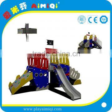 PE Pirate Ship Playgrond Equipment With Stainless Steel Slide/pirate ship playground