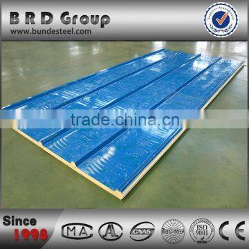 corrugated high quality exterior Polyurethane sandwich roof panel