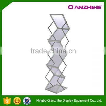 wholesales china display rack 6 double sides acrylic and aluminum advertising