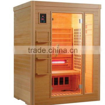 3 people multicolor light with remote control far infrared sauna KD-5003S